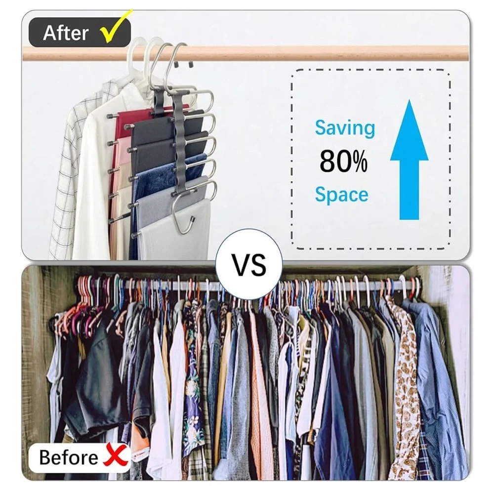 2 Pack* Space Saving Pants Hangars
